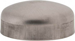 VNE - 2-1/2", Unpolished Style, Sanitary Stainless Steel Pipe End Cap - Butt Weld Connection, Grade 316L - Eagle Tool & Supply