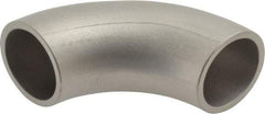 VNE - 3/4", Unpolished Style, Sanitary Stainless Steel Pipe 90° Elbow - Butt Weld x Butt Weld Connection, Grade 304 - Eagle Tool & Supply