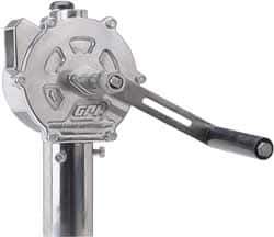GPI - 3/4" Outlet, 10 GPM, Aluminum Hand Operated Rotary Pump - For 15, 30 & 55 Gal Drums, For Diesel Fuel, Kerosene, Medium Weight Oils & Gasoline - Eagle Tool & Supply
