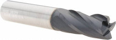 SGS - 5/8", 4 Flute, Single End, Solid Carbide, 0.015" Corner Radius End Mill - 3-1/2" OAL, 30° Helix, Right Hand Flute, 1-1/4" LOC, Right Hand Cut - Eagle Tool & Supply
