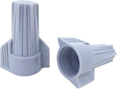 Ideal - 2, 14 to 2, 8 + 2, 12 AWG, 600 Volt, Flame Retardant, Wing Twist on Wire Connector - Gray, 221°F - Eagle Tool & Supply