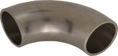 VNE - 1", Unpolished Style, Sanitary Stainless Steel Pipe 90° Elbow - Butt Weld x Butt Weld Connection, Grade 304 - Eagle Tool & Supply
