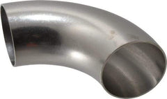 VNE - 2-1/2", Unpolished Style, Sanitary Stainless Steel Pipe 90° Elbow - Butt Weld x Butt Weld Connection, Grade 304 - Eagle Tool & Supply