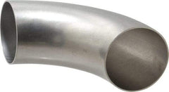 VNE - 4", Unpolished Style, Sanitary Stainless Steel Pipe 90° Elbow - Butt Weld x Butt Weld Connection, Grade 304 - Eagle Tool & Supply