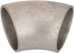 VNE - 1-1/4", Unpolished Style, Sanitary Stainless Steel Pipe 45° Elbow - Butt Weld x Butt Weld Connection, Grade 316L - Eagle Tool & Supply