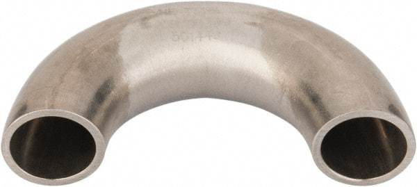 VNE - 3/4", Unpolished Style, Sanitary Stainless Steel Pipe 180° U Bend - Butt Weld x Butt Weld Connection, Grade 316L - Eagle Tool & Supply