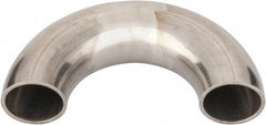 VNE - 1", Unpolished Style, Sanitary Stainless Steel Pipe 180° U Bend - Butt Weld x Butt Weld Connection, Grade 304 - Eagle Tool & Supply