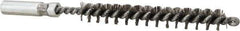 Value Collection - 5/16" Diam Helical Stainless Steel Tube Brush - 0.006" Filament Diam, 2-3/8" Brush Length, 4" OAL, 3/16-24 Female Shank - Eagle Tool & Supply