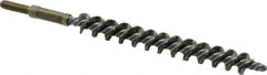 Value Collection - 3/8" Diam Helical Stainless Steel Tube Brush - 0.008" Filament Diam, 3-1/8" Brush Length, 5-1/8" OAL, 3/16-24 Male Shank - Eagle Tool & Supply