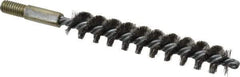 Value Collection - 5/8" Diam Helical Stainless Steel Tube Brush - 0.012" Filament Diam, 3-1/2" Brush Length, 5-1/2" OAL, 5/16-18 Male Shank - Eagle Tool & Supply