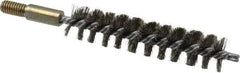 Value Collection - 3/4" Diam Helical Stainless Steel Tube Brush - 0.012" Filament Diam, 3-1/2" Brush Length, 5-1/2" OAL, 5/16-18 Male Shank - Eagle Tool & Supply