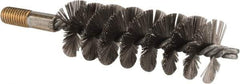 Value Collection - 1-1/2" Diam Helical Stainless Steel Tube Brush - 0.012" Filament Diam, 4-1/4" Brush Length, 7-1/2" OAL, 1/2-12 Male Shank - Eagle Tool & Supply