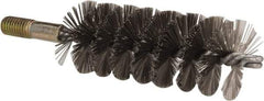 Value Collection - 1-3/4" Diam Helical Stainless Steel Tube Brush - 0.012" Filament Diam, 4-1/4" Brush Length, 7-1/2" OAL, 1/2-12 Male Shank - Eagle Tool & Supply