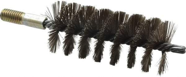 Value Collection - 2" Diam Helical Stainless Steel Tube Brush - 0.012" Filament Diam, 4-1/4" Brush Length, 7-1/2" OAL, 1/2-12 Male Shank - Eagle Tool & Supply