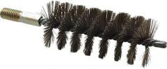 Value Collection - 2" Diam Helical Stainless Steel Tube Brush - 0.012" Filament Diam, 4-1/4" Brush Length, 7-1/2" OAL, 1/2-12 Male Shank - Eagle Tool & Supply