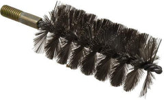 Value Collection - 2-1/4" Diam Helical Stainless Steel Tube Brush - 0.012" Filament Diam, 4-1/4" Brush Length, 7-1/2" OAL, 1/2-12 Male Shank - Eagle Tool & Supply