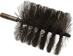 Value Collection - 4" Diam Helical Stainless Steel Tube Brush - 0.016" Filament Diam, 4-1/4" Brush Length, 7-1/2" OAL, 1/2-12 Male Shank - Eagle Tool & Supply
