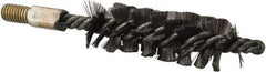 Value Collection - 1-1/4" Diam Helical Steel Tube Brush - Single Spiral, 0.012" Filament Diam, 4" Brush Length, 7" OAL, 1/2-12 Male Shank - Eagle Tool & Supply