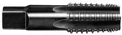 OSG - 1 - 11-1/2 NPT, 5 Flutes, Oxide Finish, High Speed Steel, Interrupted Thread Pipe Tap - 1-1/8 Inch Shank Diameter, 1-1/8 Inch Shank Diameter, 1-3/4 Inch Thread Length, 0.84 Inch Square Size, Regular Hook, Modified Bottoming Chamfer - Eagle Tool & Supply