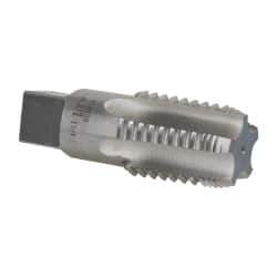 Interstate - 1 - 11-1/2 NPT, 5 Flutes, Bright Finish, High Speed Steel, Interrupted Thread Pipe Tap - 1-1/8 Inch Shank Diameter, 1-1/8 Inch Shank Diameter, 1-3/4 Inch Thread Length, 0.84 Inch Square Size, Regular Hook - Eagle Tool & Supply
