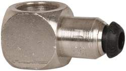 Parker - 4mm Outside Diam, Nickel Plated Brass Push-to-Connect Tube Banjo Body - 300 Max psi, Tube to Tube Connection - Eagle Tool & Supply