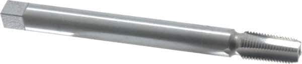 Interstate - 1/4-18 NPT, 4 Flute, Plug Chamfer, Bright Finish, High Speed Steel, Extension Pipe Tap - 6" OAL, 9/16" Shank Diam, 1-1/16" Thread Length, 0.421" Square Size - Eagle Tool & Supply