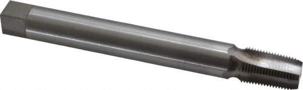 Interstate - 3/8-18 NPT, 4 Flute, Plug Chamfer, Bright Finish, High Speed Steel, Extension Pipe Tap - 6" OAL, 0.7" Shank Diam, 1-1/16" Thread Length, 17/32" Square Size - Eagle Tool & Supply