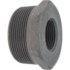 Made in USA - Size 2 x 1", Class 3,000, Forged Carbon Steel Black Pipe Hex Bushing - 3,000 psi, Threaded End Connection - Eagle Tool & Supply