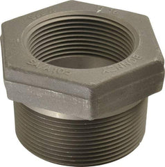 Made in USA - Size 3 x 2-1/2", Class 3,000, Forged Carbon Steel Black Pipe Hex Bushing - 3,000 psi, Threaded End Connection - Eagle Tool & Supply