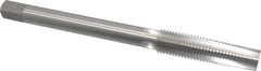 Interstate - 1-8 UNC, 4 Flutes, Bright Finish, High Speed Steel, Nut Tap - 11" Overall Length, 4" Thread Length - Eagle Tool & Supply