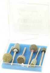 Grier Abrasives - 6 Piece Aluminum Oxide Silicon Carbide Unitized Abrasive Point Set - Includes Shapes B121, B52, B90, W160, W163 & W183 - Eagle Tool & Supply