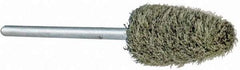 Grier Abrasives - 3/8" Head Diam x 3/4" Thickness, B52, Pointed End, Aluminum Oxide Mounted Point - Green-Gray, Medium Grade, 23,000 RPM - Eagle Tool & Supply