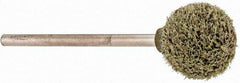 Grier Abrasives - 1/2" Head Diam x 1/2" Thickness, B121, Ball End, Aluminum Oxide Mounted Point - Green-Gray, Medium Grade, 25,000 RPM - Eagle Tool & Supply