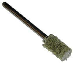 Grier Abrasives - 3/8" Head Diam x 1/2" Thickness, W176, Cylinder End, Aluminum Oxide Mounted Point - Green-Gray, Coarse Grade, 33,750 RPM - Eagle Tool & Supply