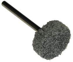 Grier Abrasives - 1-1/4" Head Diam x 3/4" Thickness, W228, Cylinder End, Silicon Carbide Mounted Point - Green-Gray, Fine Grade, 30,520 RPM - Eagle Tool & Supply