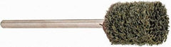 Grier Abrasives - 3/8" Head Diam x 1/2" Thickness, W176, Cylinder End, Silicon Carbide Mounted Point - Green-Gray, Fine Grade, 33,750 RPM - Eagle Tool & Supply