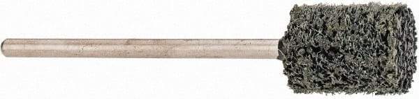 Grier Abrasives - 3/8" Head Diam x 1/2" Thickness, W176, Cylinder End, Silicon Carbide Mounted Point - Green-Gray, Fine Grade, 33,750 RPM - Eagle Tool & Supply
