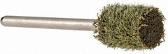 Grier Abrasives - 3/8" Head Diam x 1/2" Thickness, W176, Cylinder End, Aluminum Oxide Mounted Point - Green-Gray, Fine Grade, 45,370 RPM - Eagle Tool & Supply