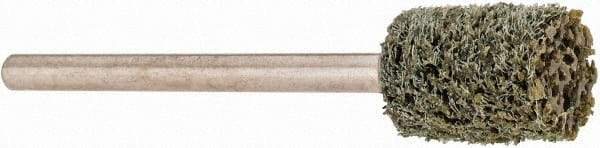 Grier Abrasives - 3/8" Head Diam x 1/2" Thickness, W176, Cylinder End, Aluminum Oxide Mounted Point - Green-Gray, Fine Grade, 45,370 RPM - Eagle Tool & Supply