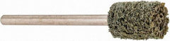 Grier Abrasives - 3/8" Head Diam x 1/2" Thickness, W176, Cylinder End, Aluminum Oxide Mounted Point - Green-Gray, Fine Grade, 45,370 RPM - Eagle Tool & Supply