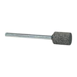 Grier Abrasives - 3/8" Head Diam x 1/2" Thickness, W176, Cylinder End, Silicon Carbide Mounted Point - Green-Gray, Fine Grade, 45,370 RPM - Eagle Tool & Supply