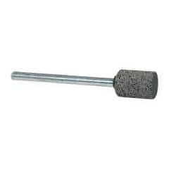 Grier Abrasives - 3/8" Head Diam x 1/2" Thickness, W176, Cylinder End, Silicon Carbide Mounted Point - Green-Gray, Fine Grade, 45,370 RPM - Eagle Tool & Supply