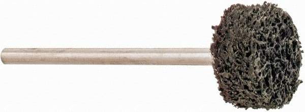Grier Abrasives - 1/2" Head Diam x 1/4" Thickness, W183, Cylinder End, Silicon Carbide Mounted Point - Green-Gray, Fine Grade, 40,000 RPM - Eagle Tool & Supply