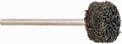 Grier Abrasives - 1/2" Head Diam x 1/4" Thickness, W183, Cylinder End, Silicon Carbide Mounted Point - Green-Gray, Fine Grade, 40,000 RPM - Eagle Tool & Supply