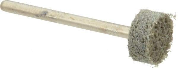 Grier Abrasives - 1/2" Head Diam x 1/4" Thickness, W183, Cylinder End, Aluminum Oxide Mounted Point - Green-Gray, Fine Grade, 51,750 RPM - Eagle Tool & Supply