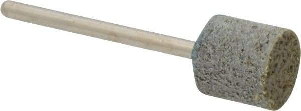 Grier Abrasives - 1/2" Head Diam x 1/2" Thickness, W185, Cylinder End, Aluminum Oxide Mounted Point - Green-Gray, Medium Grade, 34,500 RPM - Eagle Tool & Supply