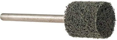 Grier Abrasives - 1/2" Head Diam x 1/2" Thickness, W185, Cylinder End, Silicon Carbide Mounted Point - Green-Gray, Fine Grade, 34,500 RPM - Eagle Tool & Supply