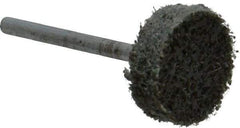Grier Abrasives - 3/4" Head Diam x 1/4" Thickness, W201, Cylinder End, Aluminum Oxide Mounted Point - Green-Gray, Coarse Grade, 38,250 RPM - Eagle Tool & Supply