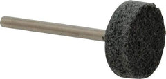 Grier Abrasives - 3/4" Head Diam x 1/4" Thickness, W201, Cylinder End, Silicon Carbide Mounted Point - Green-Gray, Fine Grade, 38,250 RPM - Eagle Tool & Supply