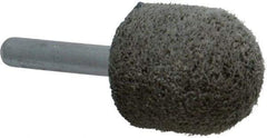Grier Abrasives - 1" Head Diam x 1" Thickness, A21, Ball Nose End, Aluminum Oxide Mounted Point - Green-Gray, Medium Grade, 34,500 RPM - Eagle Tool & Supply